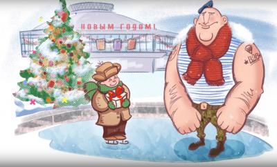 Рязанский десантник, стоящий зимой в фонтане, станет героем мультфильма